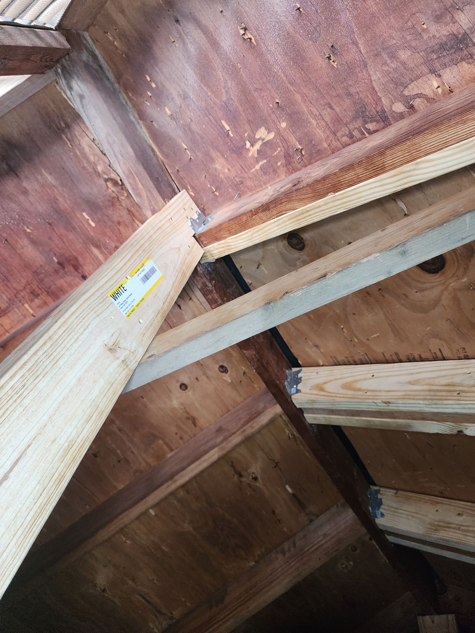 Structural and roof repairs with custom metal work by REPS Austin Area Roofer