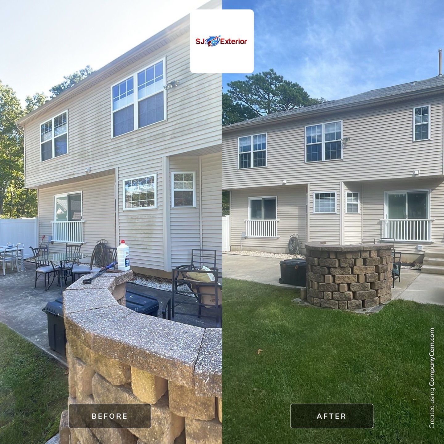 Amazing transformation-House SoftWash & concrete Cleaning by SJ Exterior