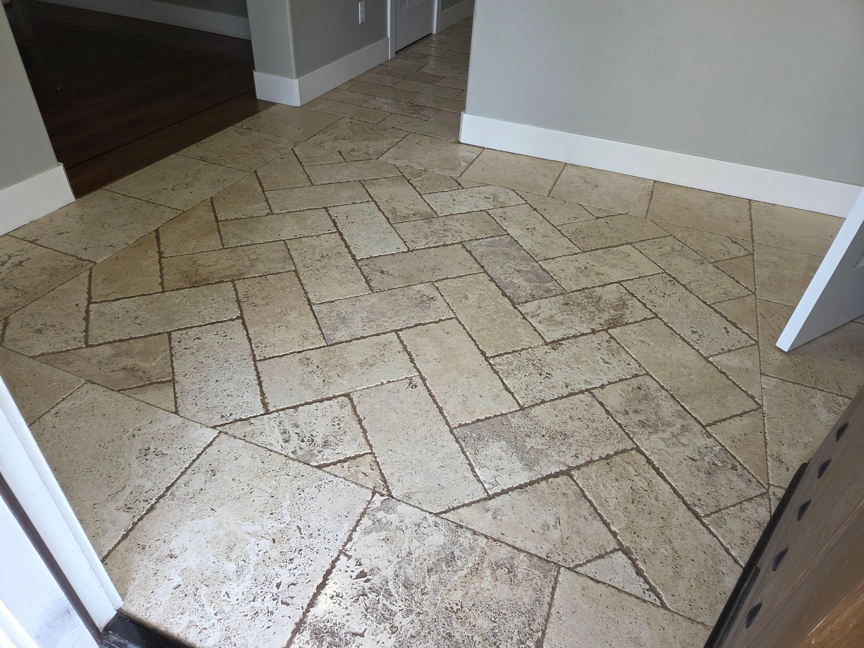 Travertine, Tile Floor Cleaning by Ardent Carpet Restore LLC