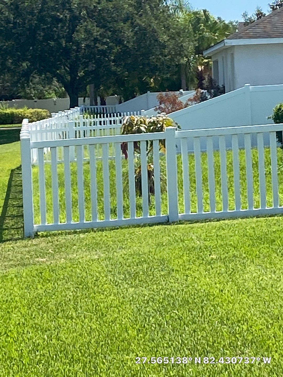 Parrish, FL 6ft. Tall White Vinyl Privacy with 4ft. Tall White Vinyl Spaced Picket Fence by Asap fence and gates, LLC