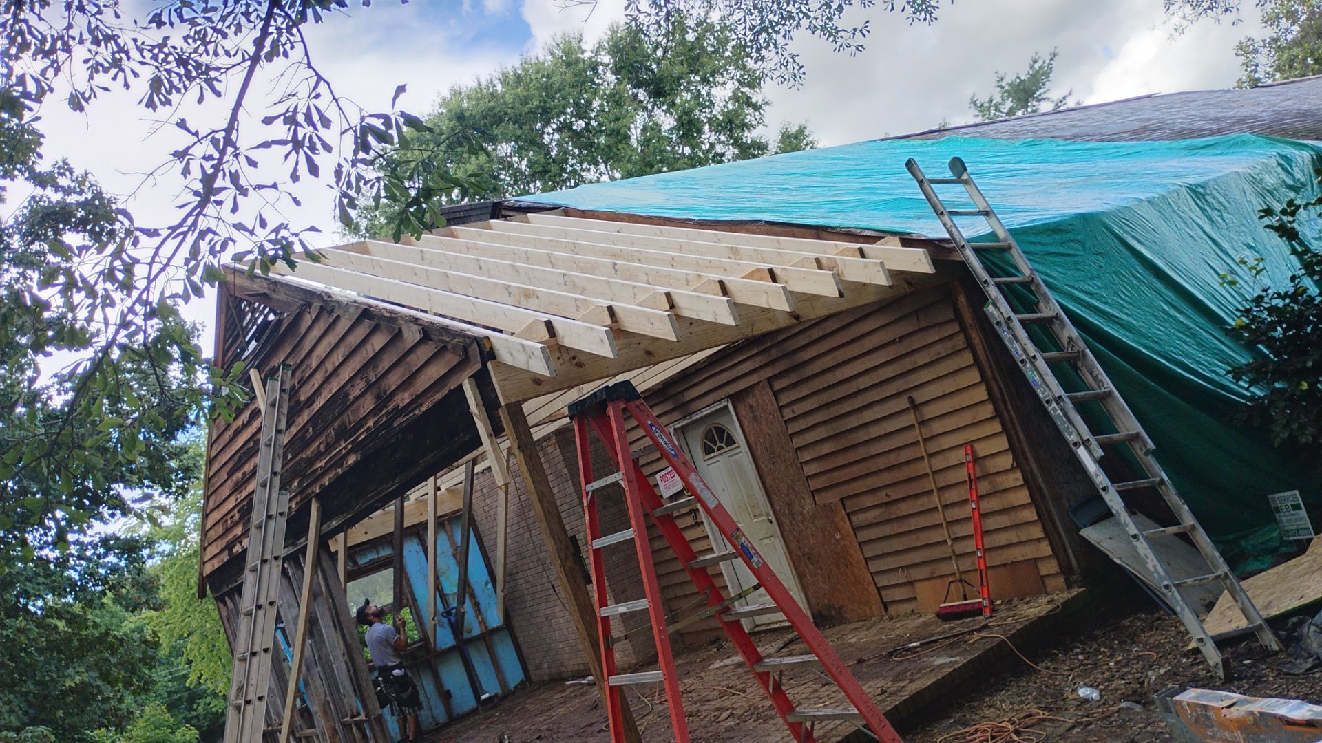 Syler roofing job by BROCK BUILDERS 