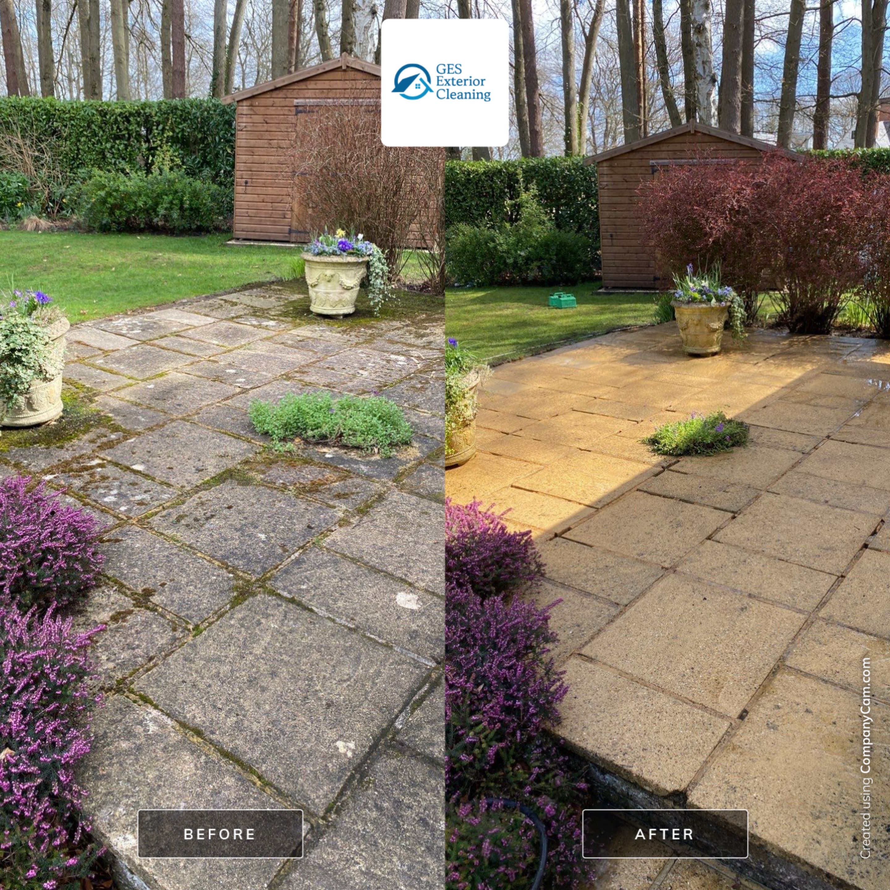 Patio Area Spring Clean using honda 21 ltr/min by Ges Exterior Cleaning ltd