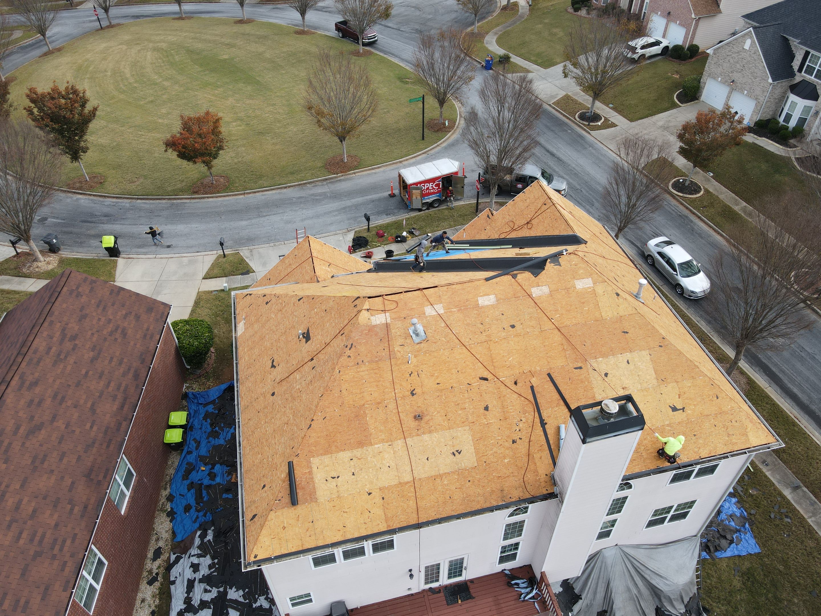 Residential Roofing Installation using Owens Corning by Inspector Roofing and Restoration