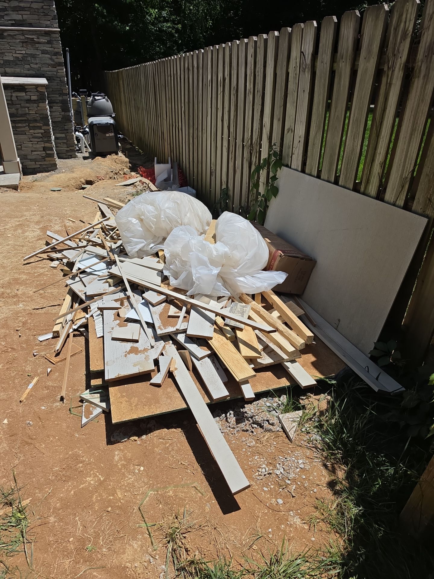 Job site clean up by Badger Hauling
