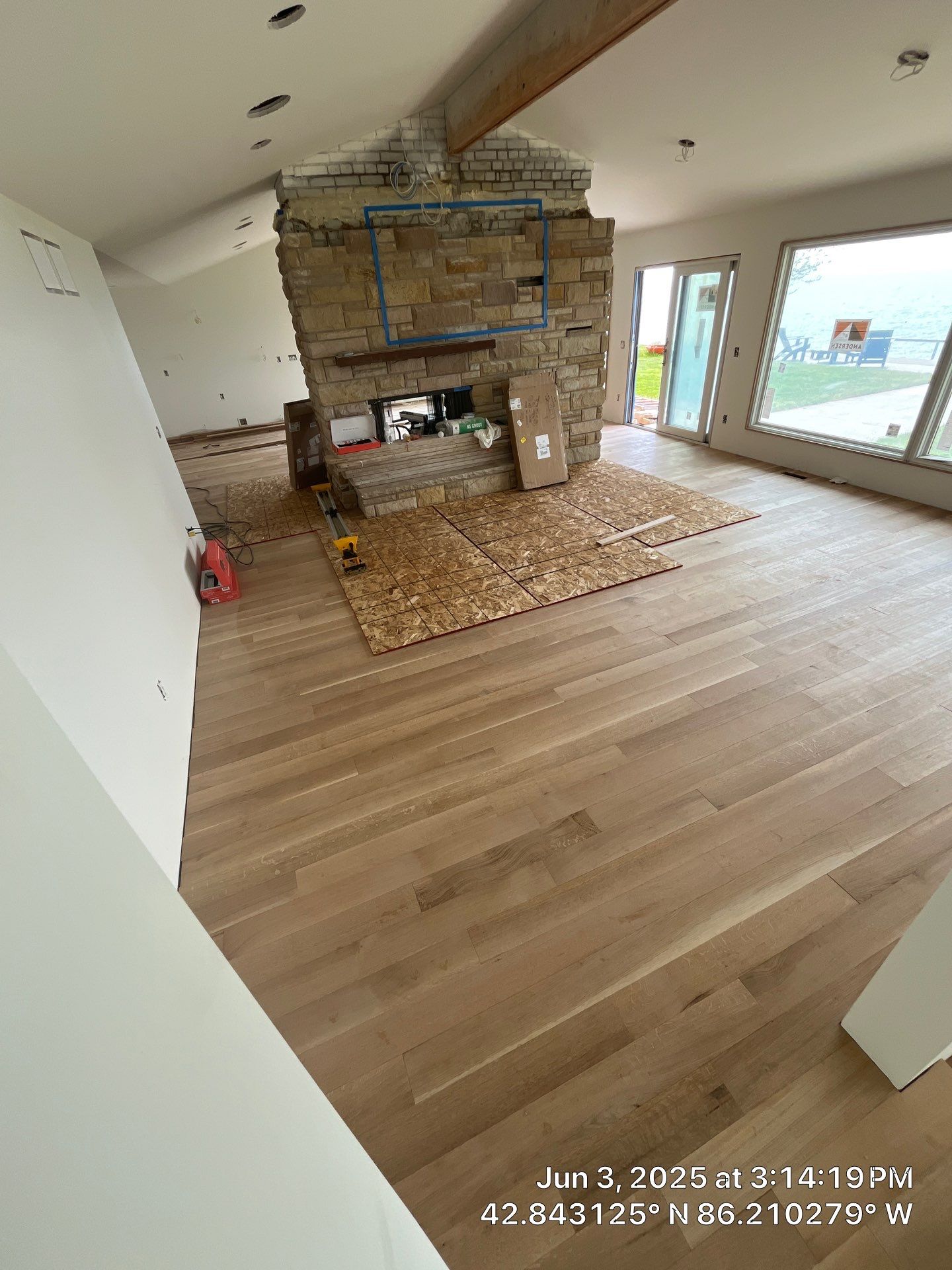 This project has it all!!!! Custom Flooring, Leveling Service, Custom Stair parts and pieces, risers, blue pad cover - all inclusive service from RTB! by RTBaldwin Hardwood Floors