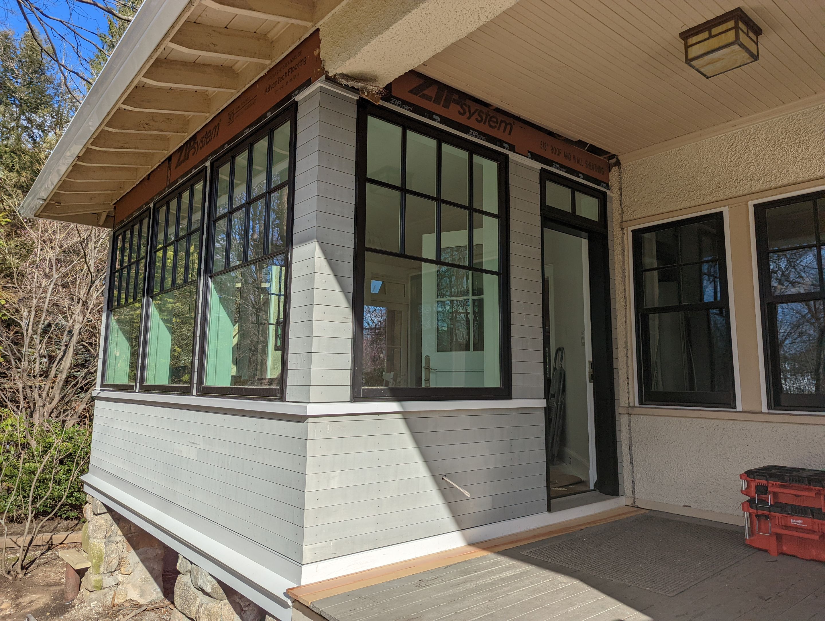 In progress: Exterior renovation in Wellesley MA by UBrothers Construction