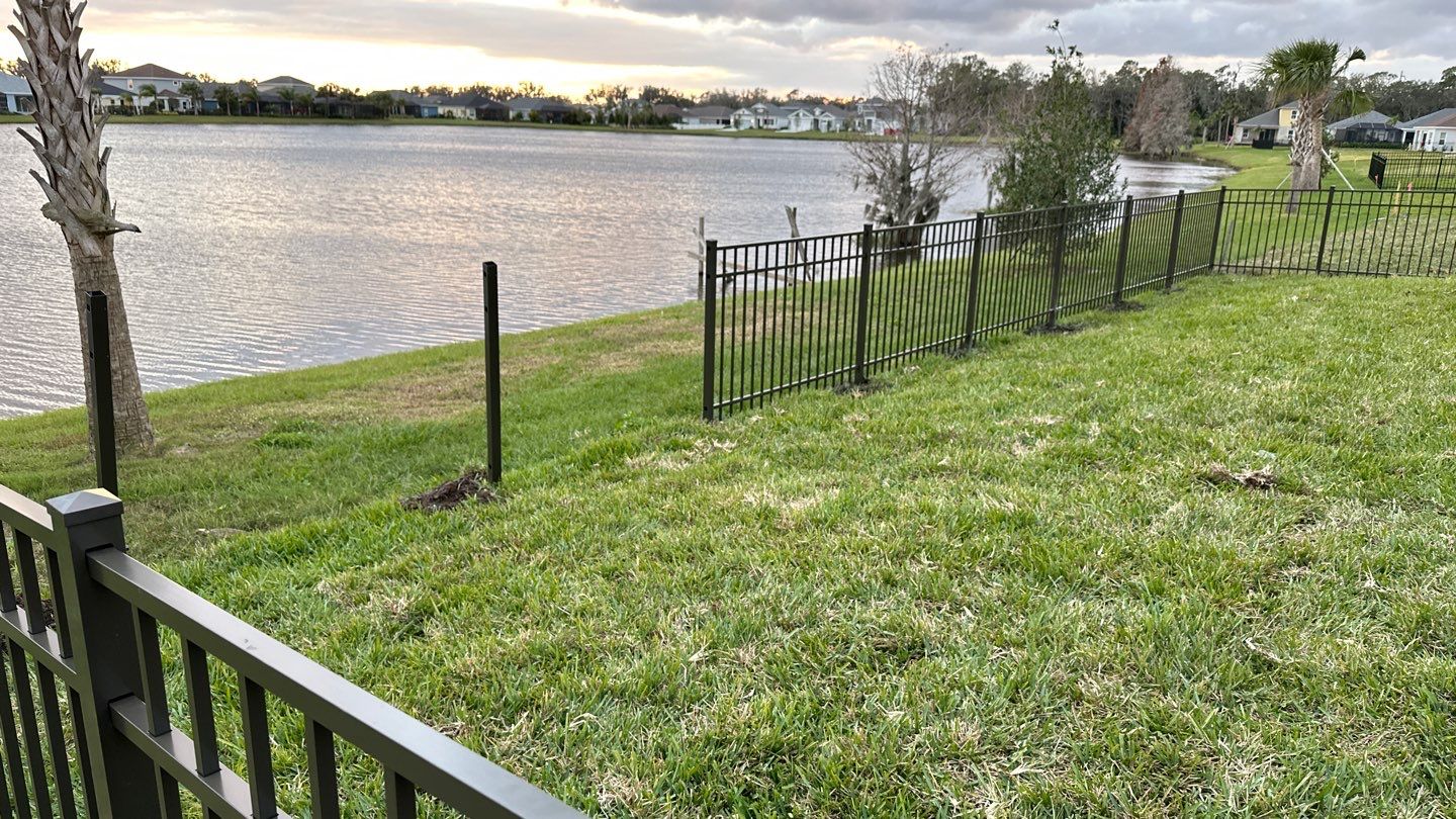 Aluminum Fence Installation using Black 3 Rail Aluminum Fence by Asap fence and gates, LLC