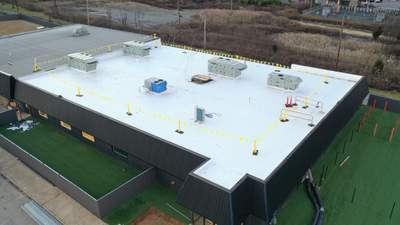 Commercial Roofing Installation using GAF TPO