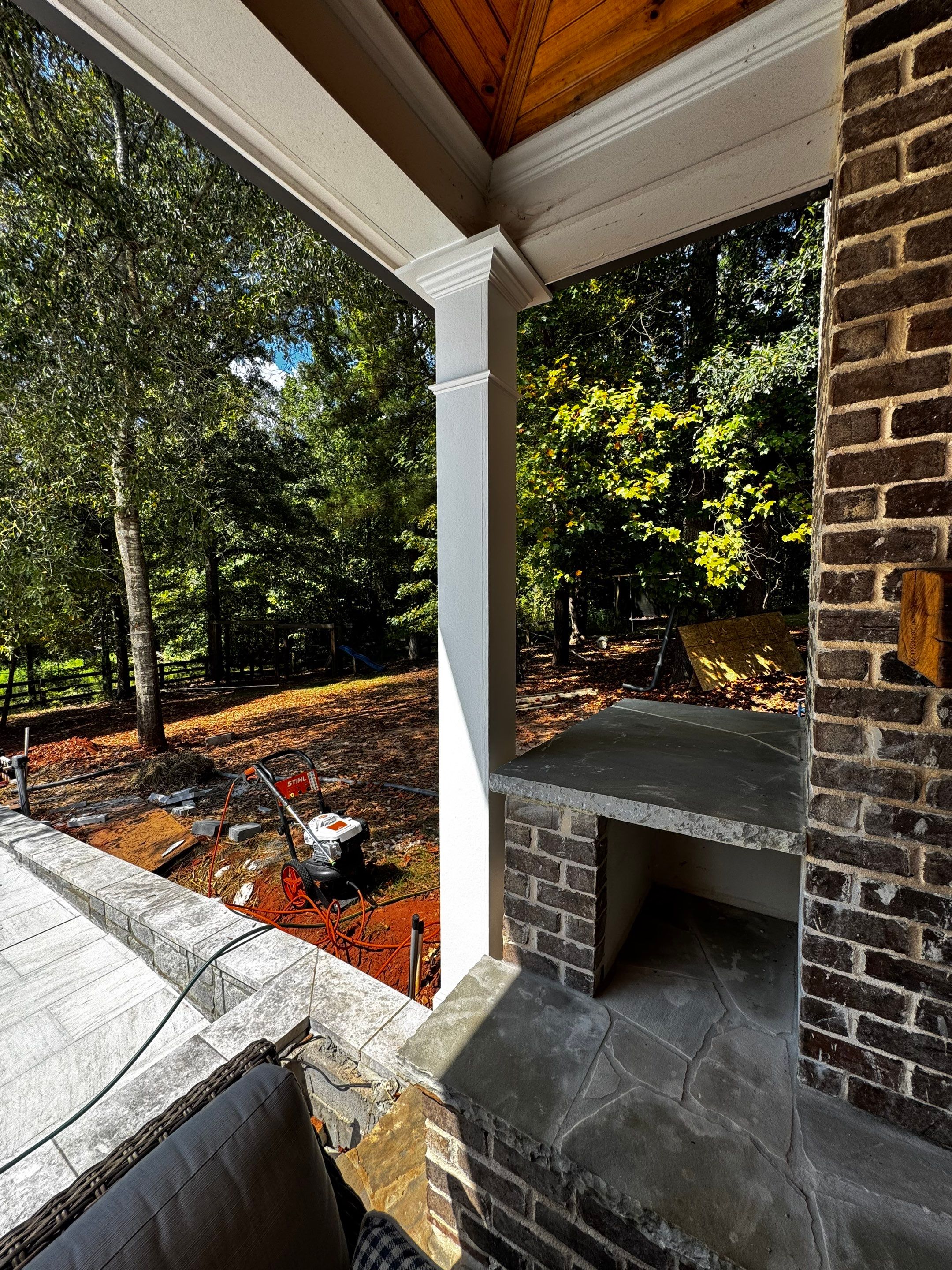 Exterior Column Refinishing and Interior Bedroom Painting in Monroe by PGP Surface Solutions, LLC