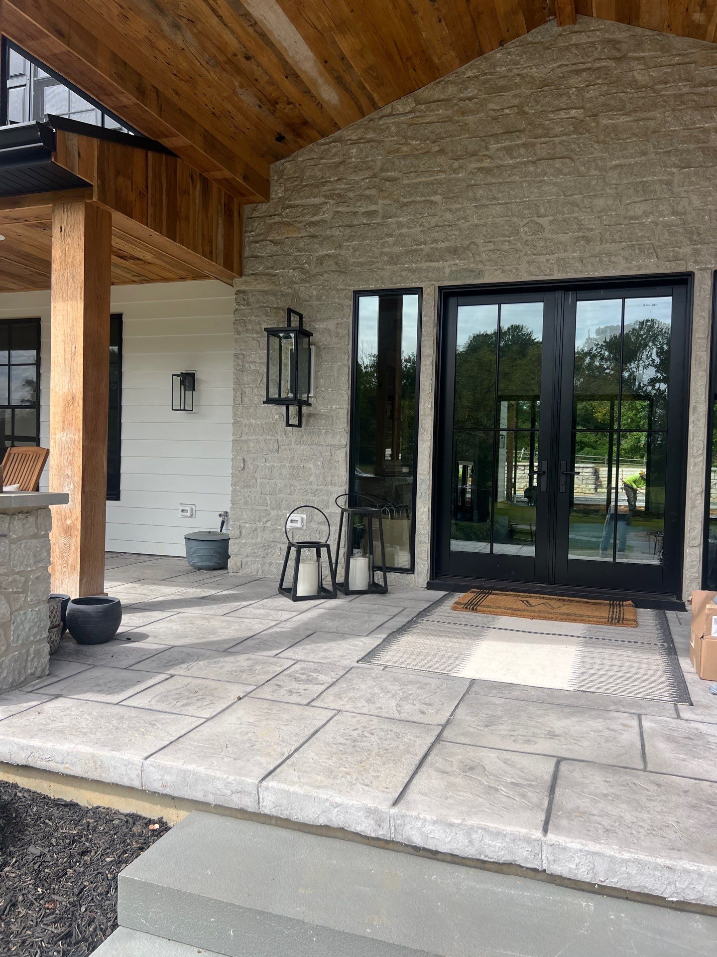 Stamped Overlay Patio  by Architectural Concrete Design