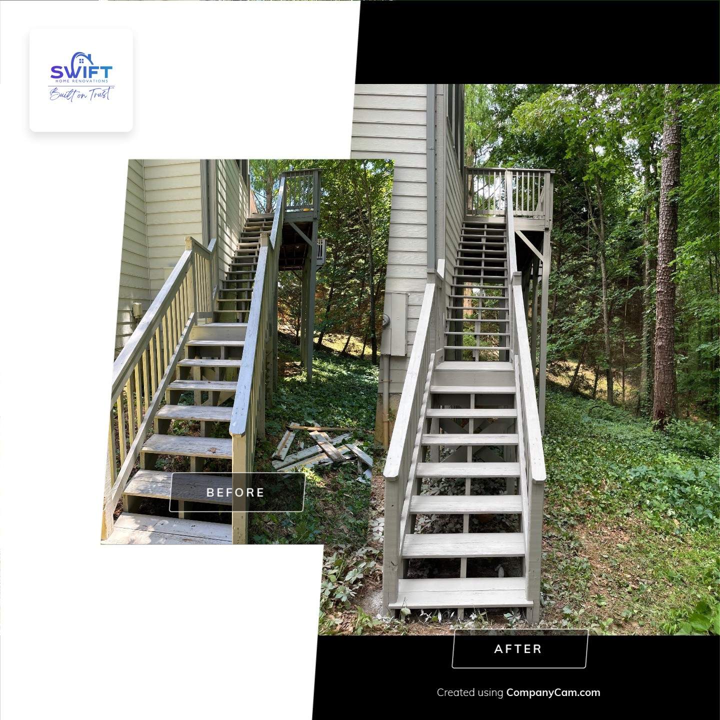 Deck Repair and Exterior Staining Project in Smyrna by Swift Home Renovations