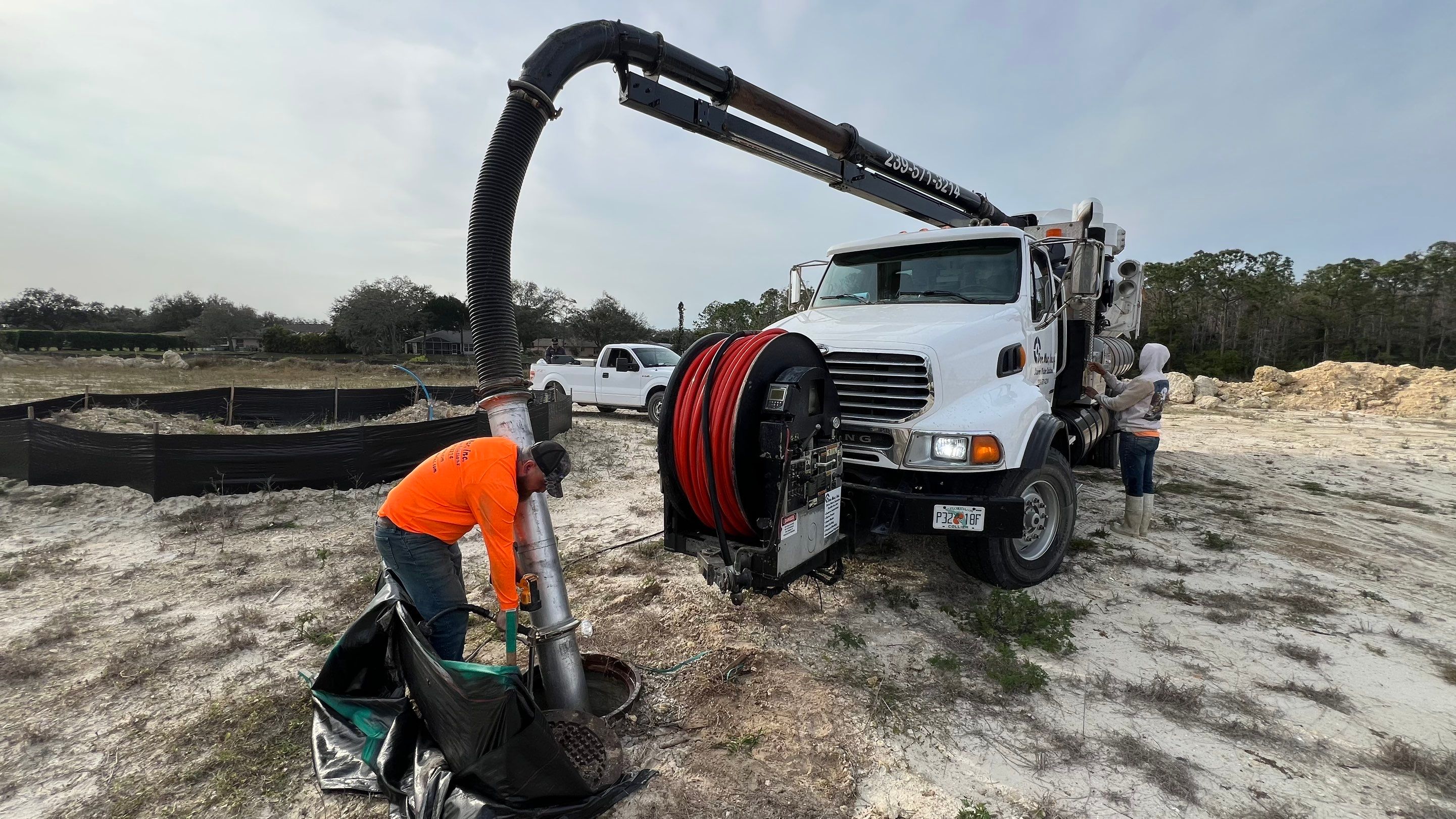 New Residential Construction Community Sewer System Cleaning by APS Power & Water