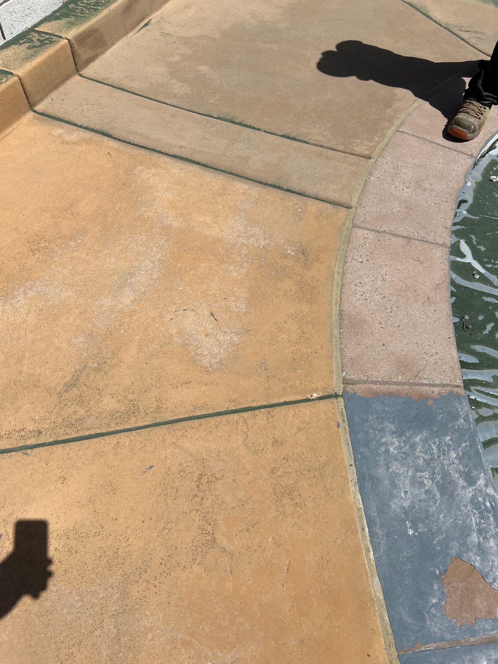 Sandblast & Staining Pool Deck In by La Power Washing Inc
