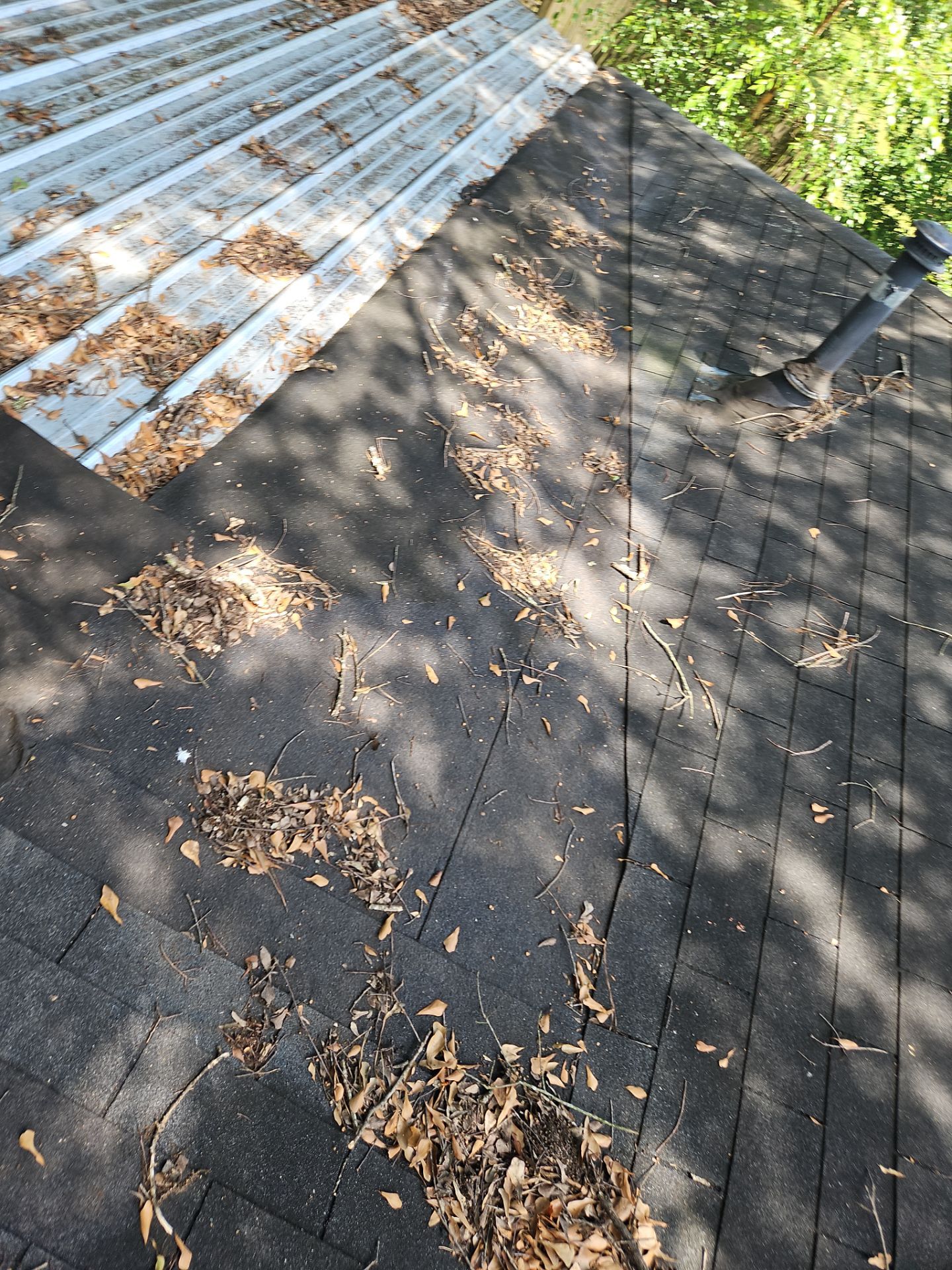 Back Porch Roof Replacement in Crestline (Charcoal) by The Roofing Dudes