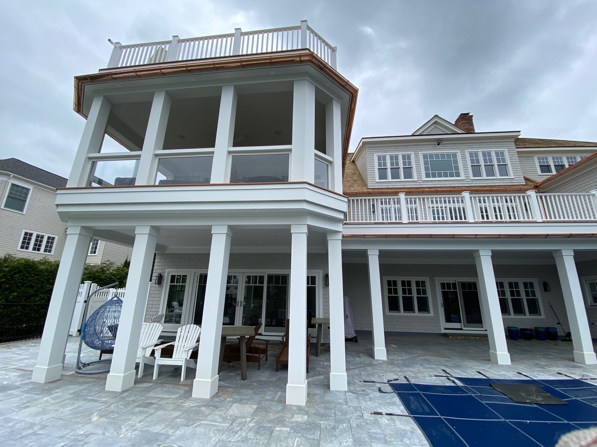 Half Round Copper Gutter Installed in Mashpee, MA by Gutter Pro Enterprises