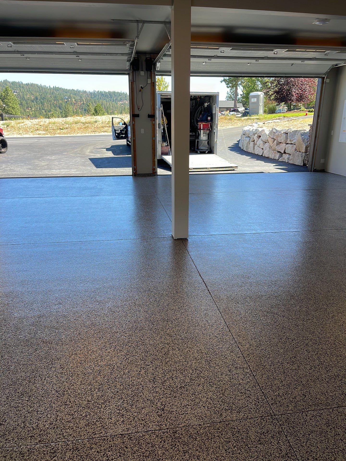 Garage Transformation using Domino by Croc Coatings, LLC