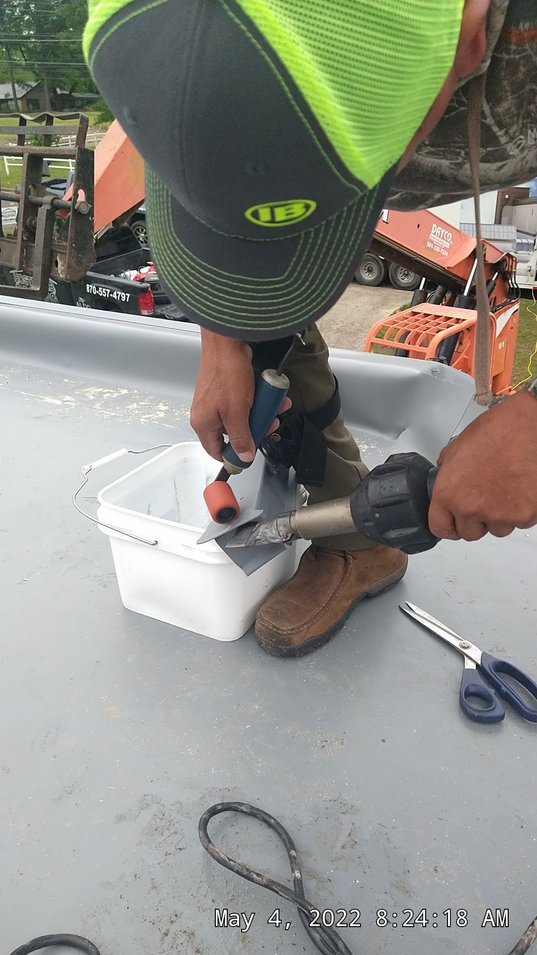 Commercial Roofing Installation using 50 mil PVC by Hostetler Roofing