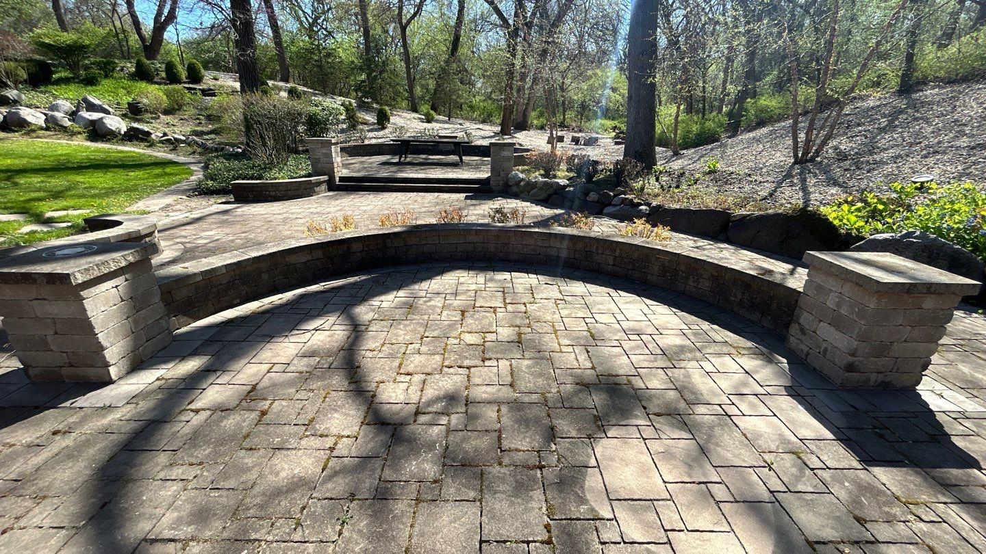 natural stone using Algaecide, soft wash soap by Northern Power Washing LLC.