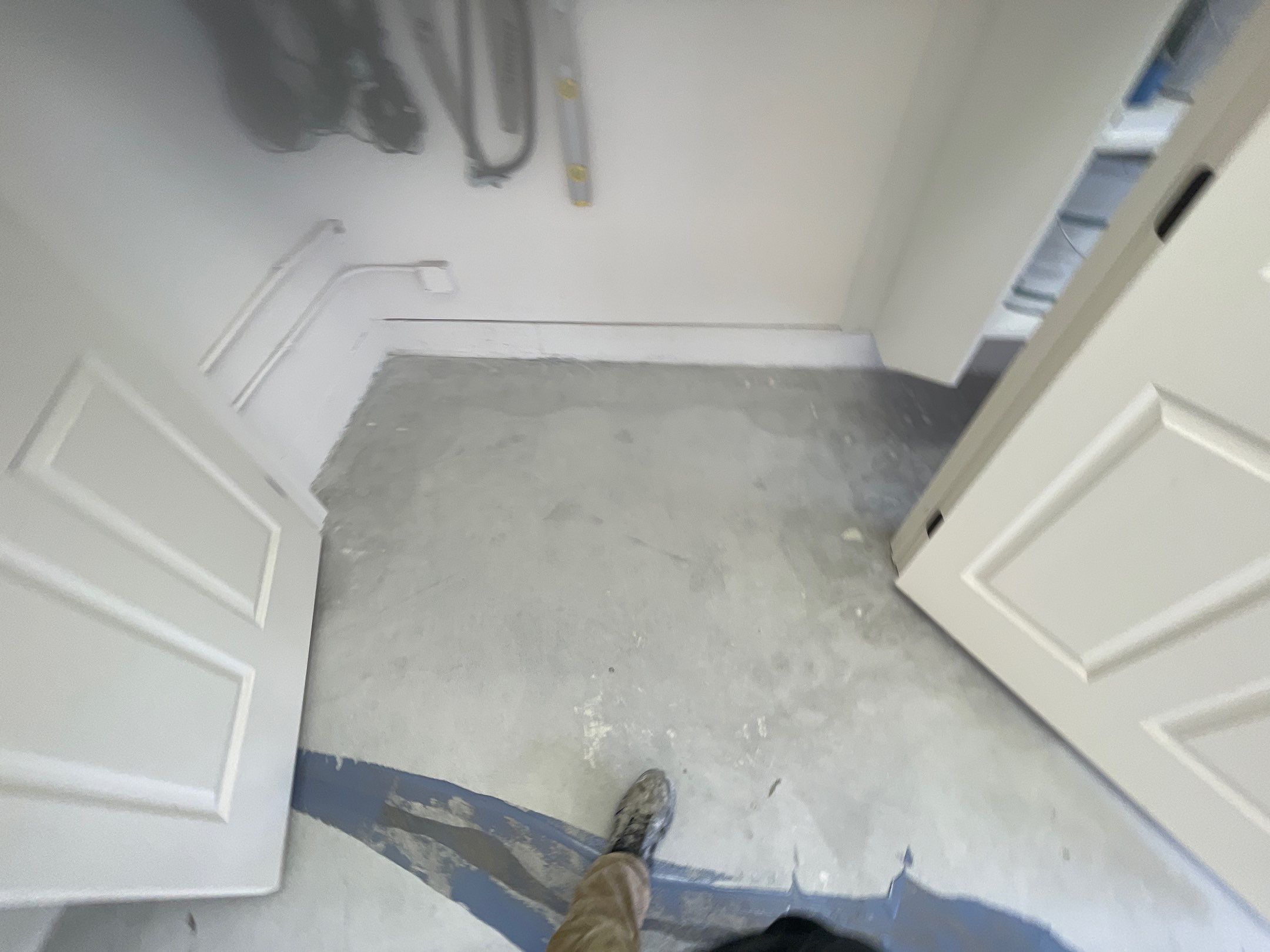 Garage Transformation using Driftwood Colorway by Croc Coatings, LLC