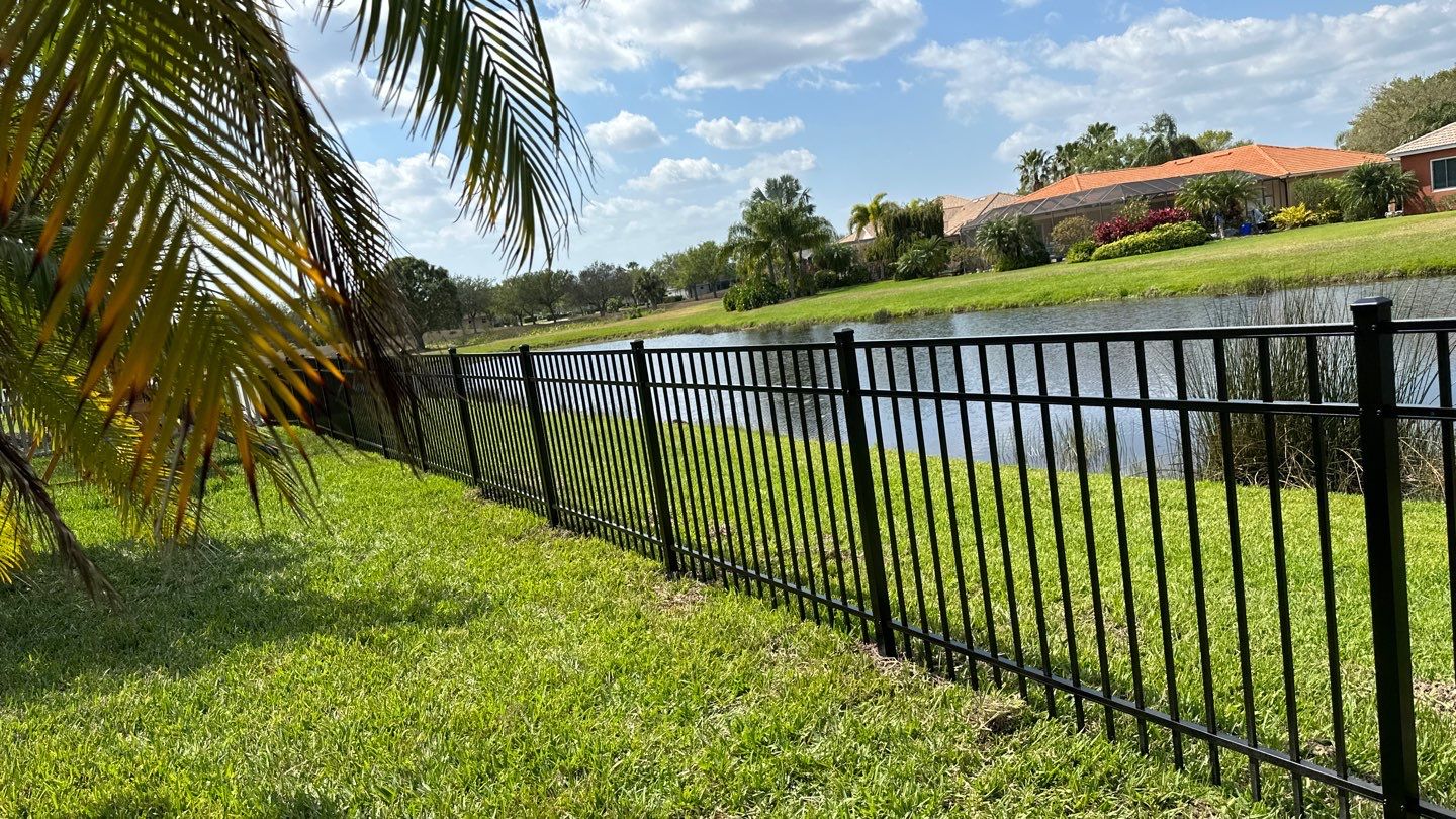 Aluminum Fence Installation using Black 3 Rail Aluminum Fence by Asap fence and gates, LLC