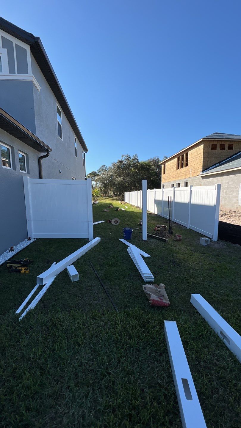 Sarasota, FL 6ft. Tall White Vinyl Privacy Fence & 3 Rail Aluminum Fence by Asap fence and gates, LLC