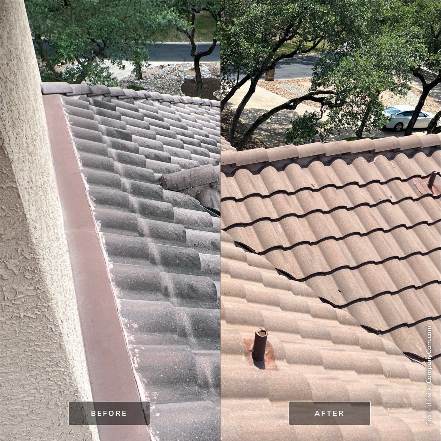 Tile Roof Washing Project in Garden Ridge by Bright Choice