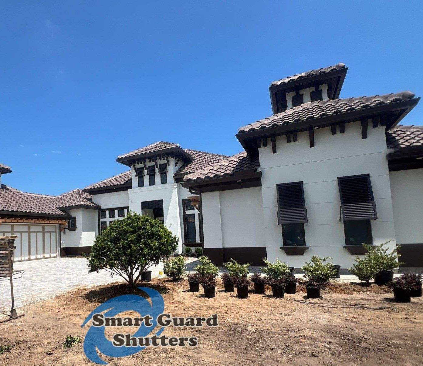 Decorative Bahamas in Grey Brown by Smart Guard Shutters