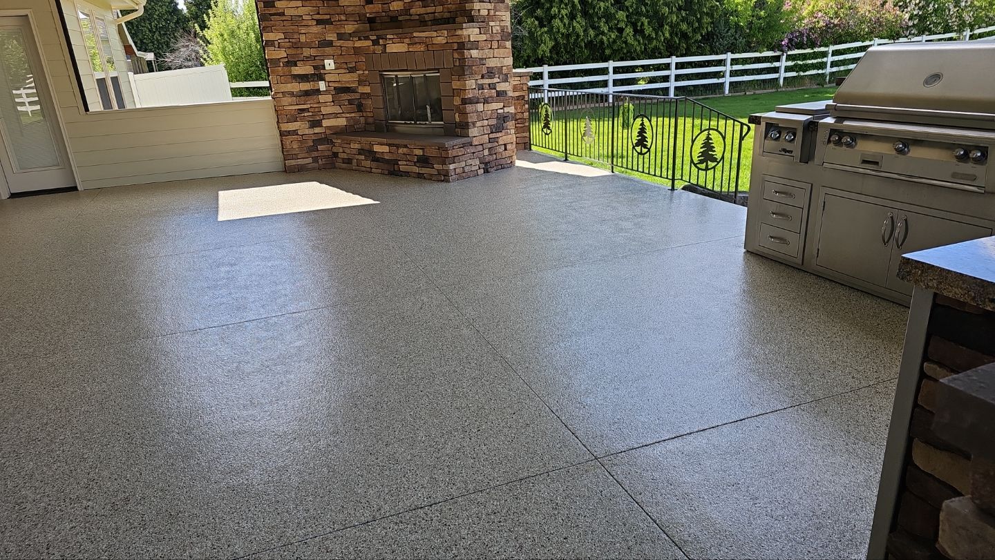 Patio Transformation using Driftwood by Croc Coatings, LLC