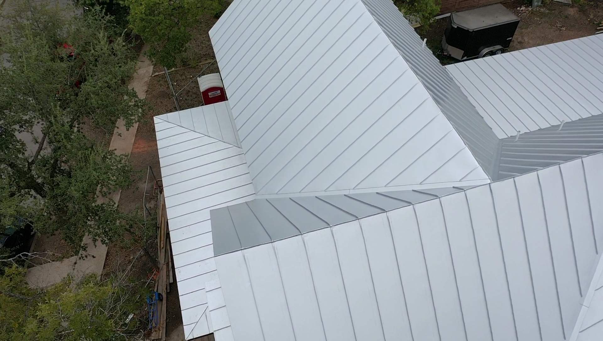 Residential Metal Roof Installation using McElroy Metal by Premier Roofing and Contracting