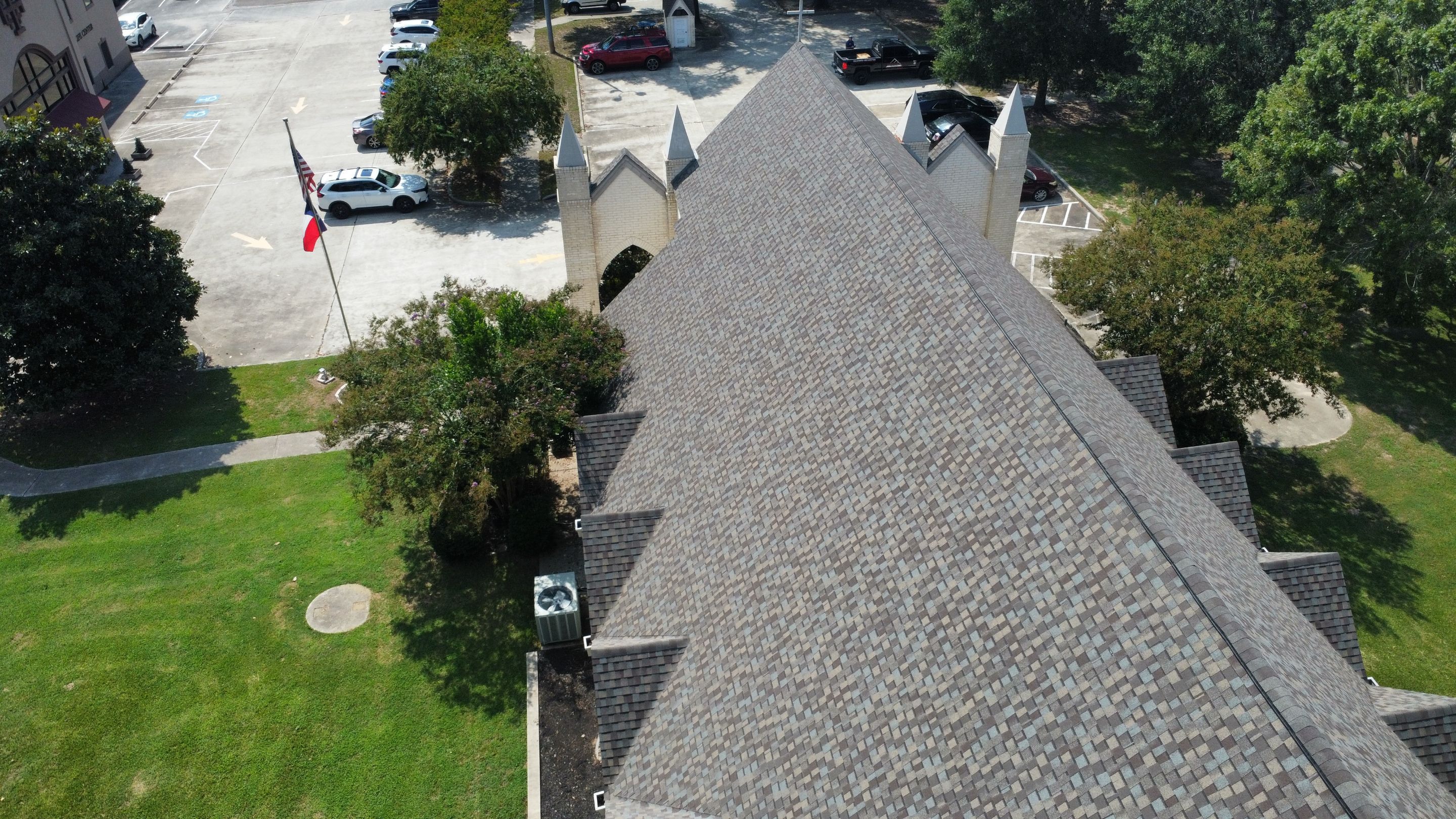 Project in Conroe, Texas Grace Lutheran Church by North American Roofing Company