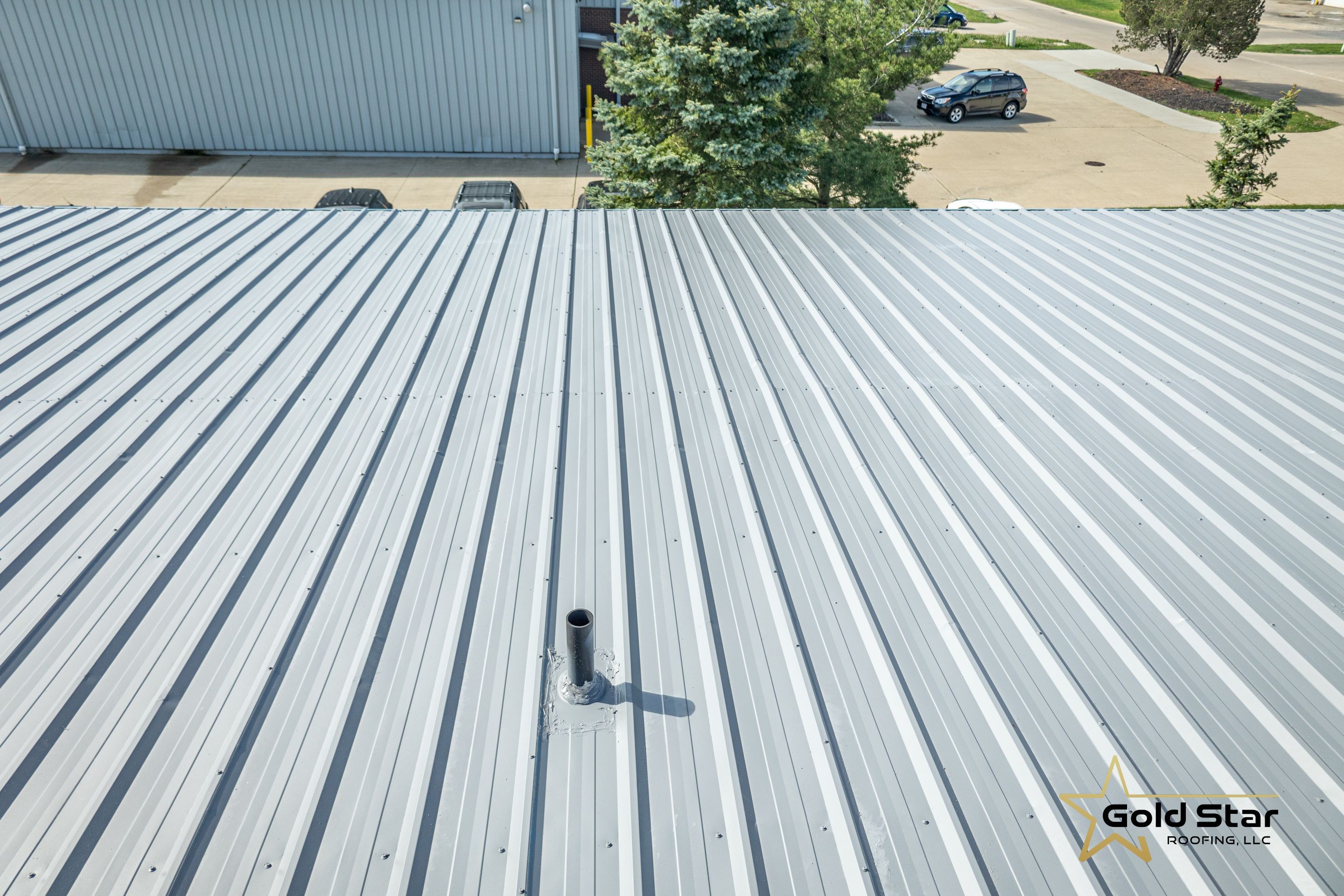 Berea Ohio Metal Roof Coating by Gold Star Roofing LLC 