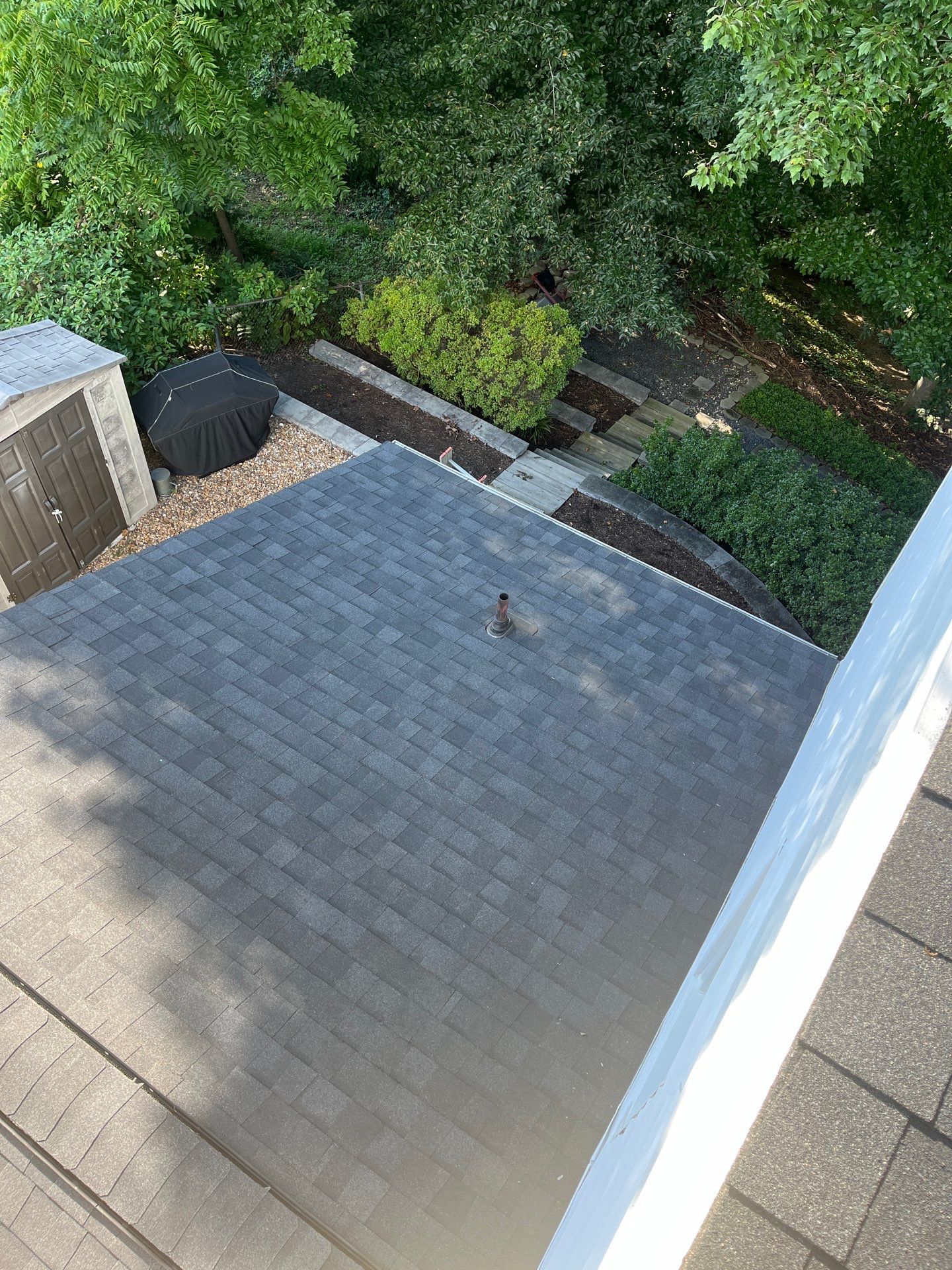 Burke: Residential Roof Installation with CertainTeed Landmark Pro Designer Shingles in Max Def Charcoal Black by RM Banning, Inc.