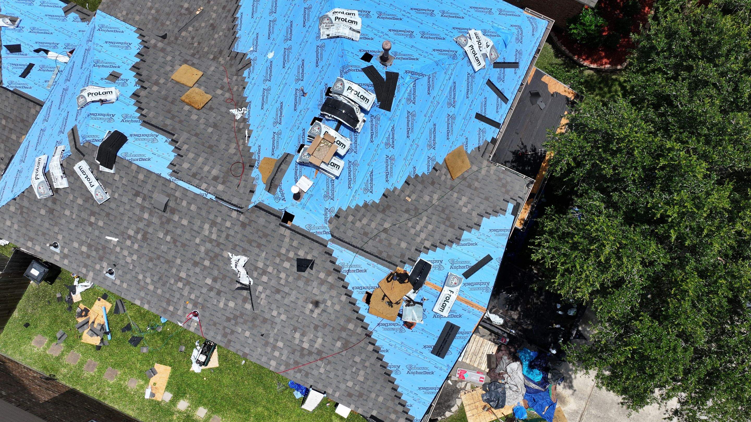 Storm-Damaged Roof Replaced — Houston, TX by PL Roofing & SB Roofing, LLC.