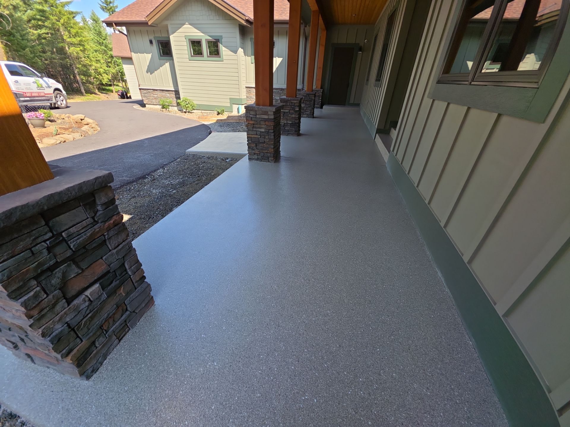 Patio Transformation using Travertine by Croc Coatings, LLC