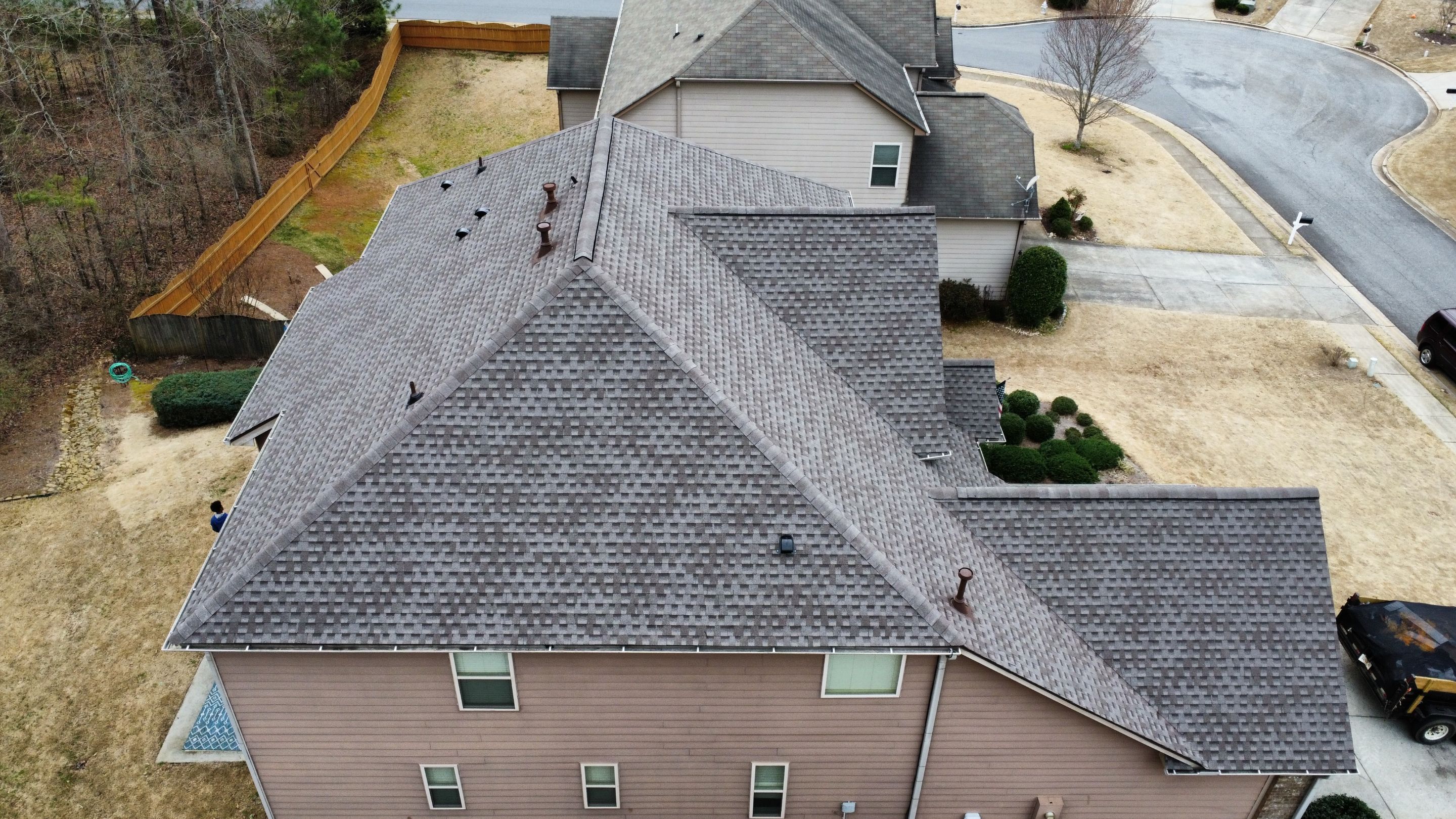 Cumming, GA Roof Replacement, GAF HDZ Mission Brown by Reset Roofing
