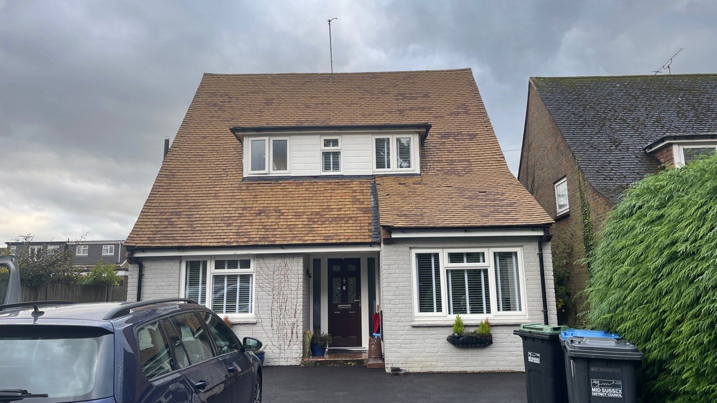 Roof Clean - Biocide Treatment using Honda 15lpm Low Pressure Washing Machine by Ges Exterior Cleaning ltd