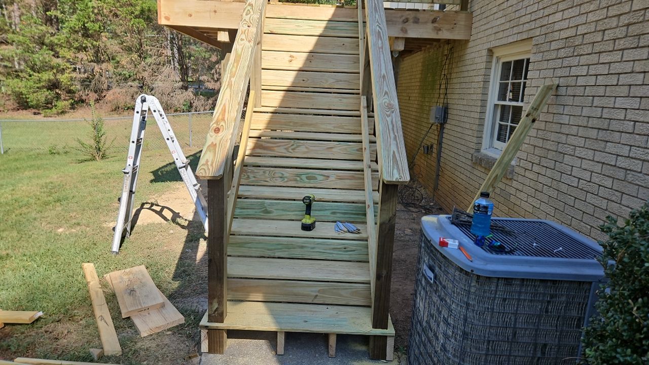 Split Rail Trail - Deck Installation  by Pillar and Pine