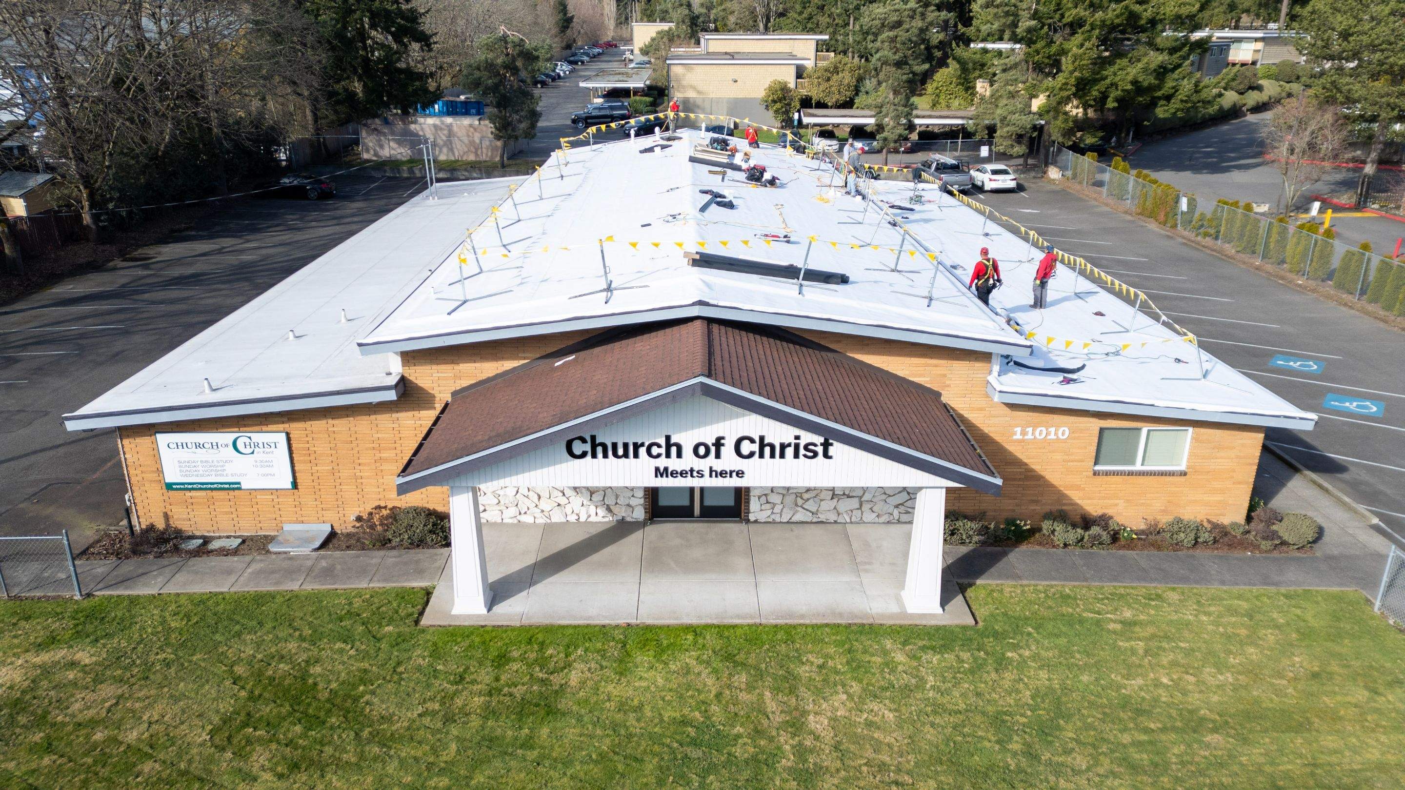 Kent Church - Reroof Project (Overlay) by Fields Roof Service Inc
