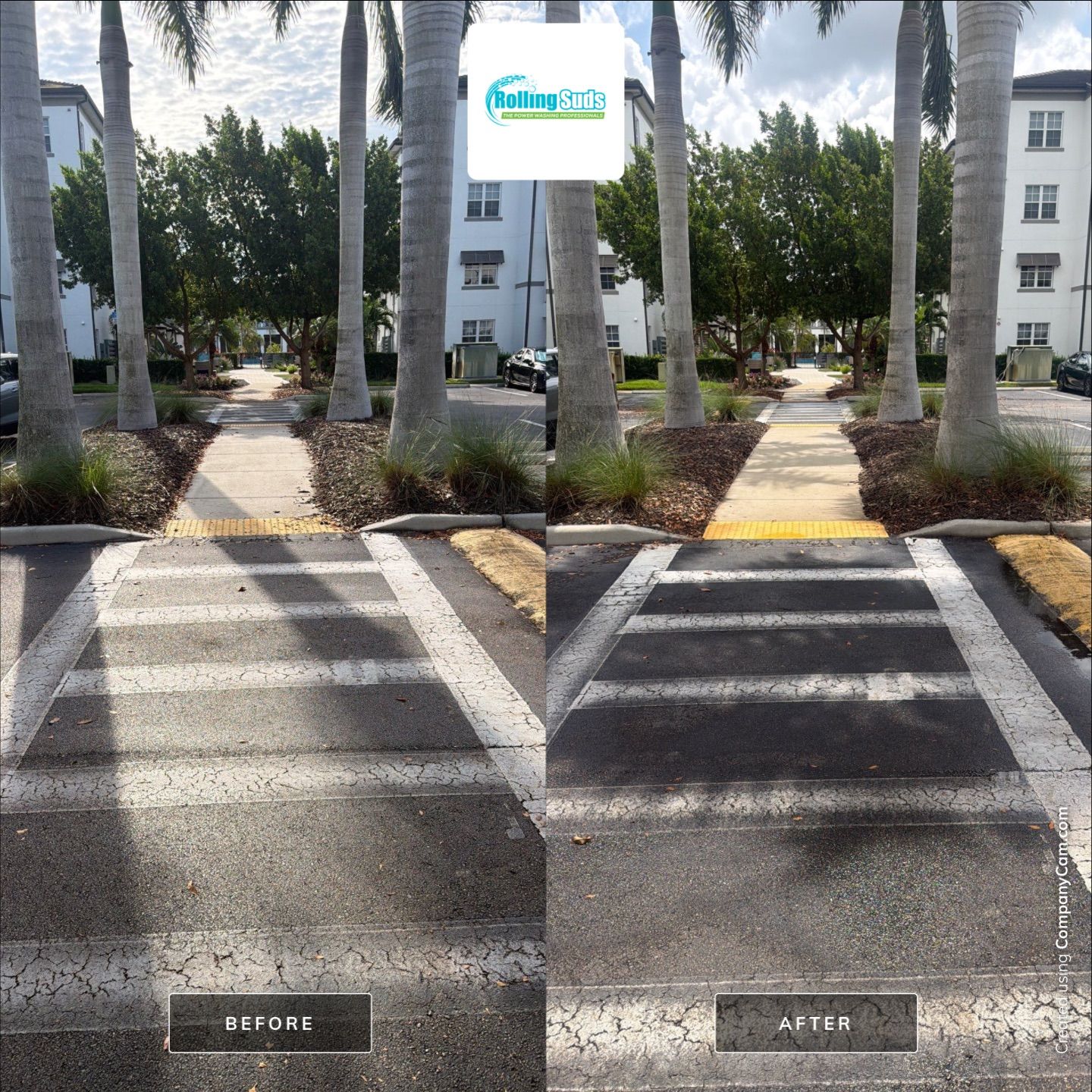 Apartment Flat Work by Rolling Suds Power Washing of Naples - Fort Myers