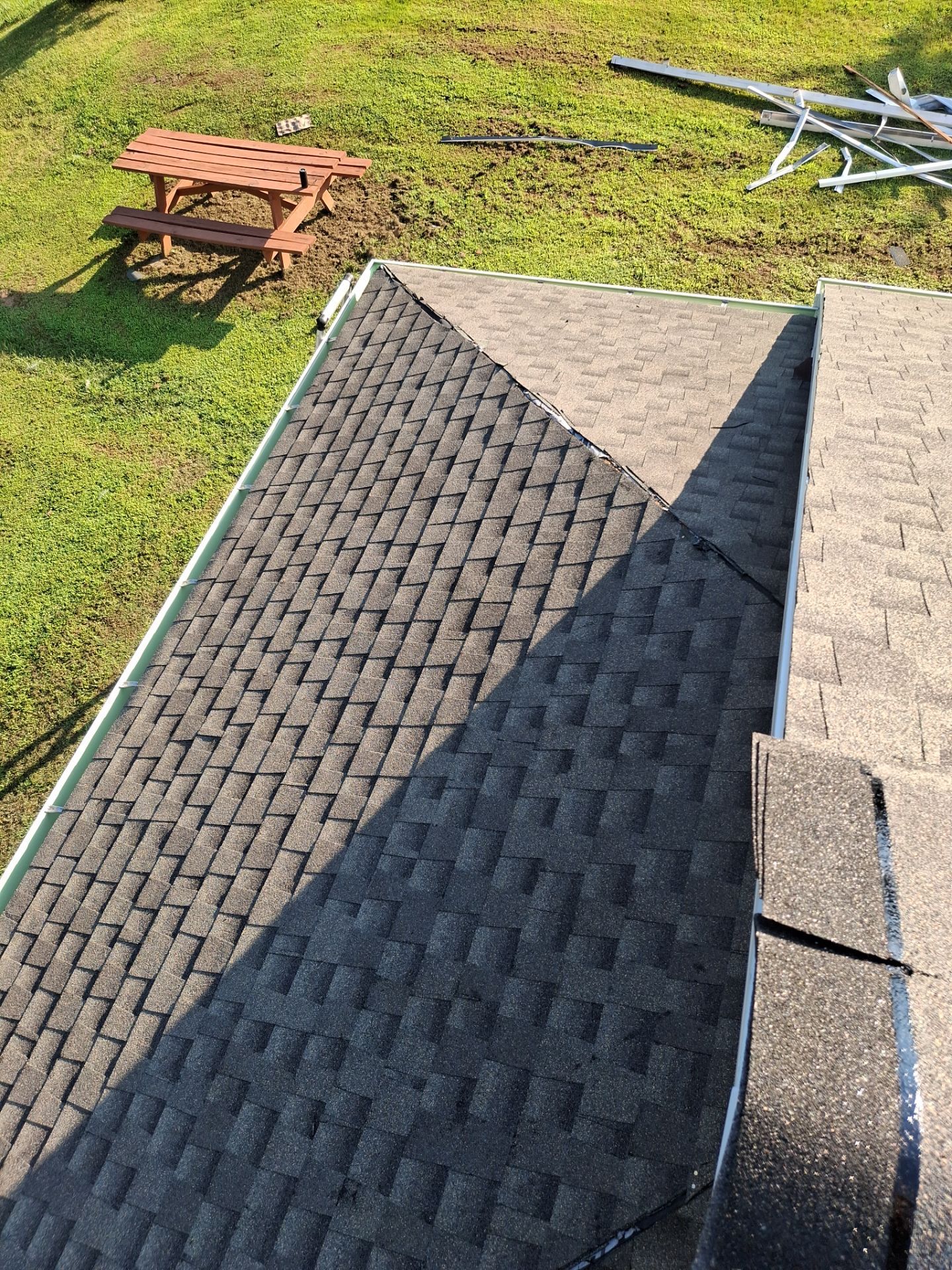 Residential Roofing Installation using GAF Timberline HDZ Weatherer Wood by Rainstoppers Roofing