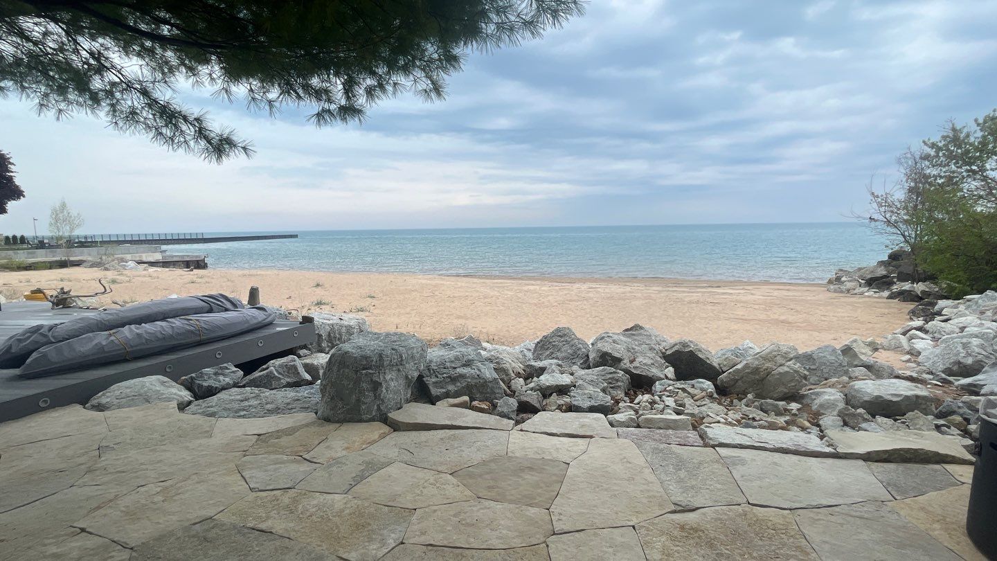 Evanston, IL stone patio cleaning by Northern Power Washing LLC.