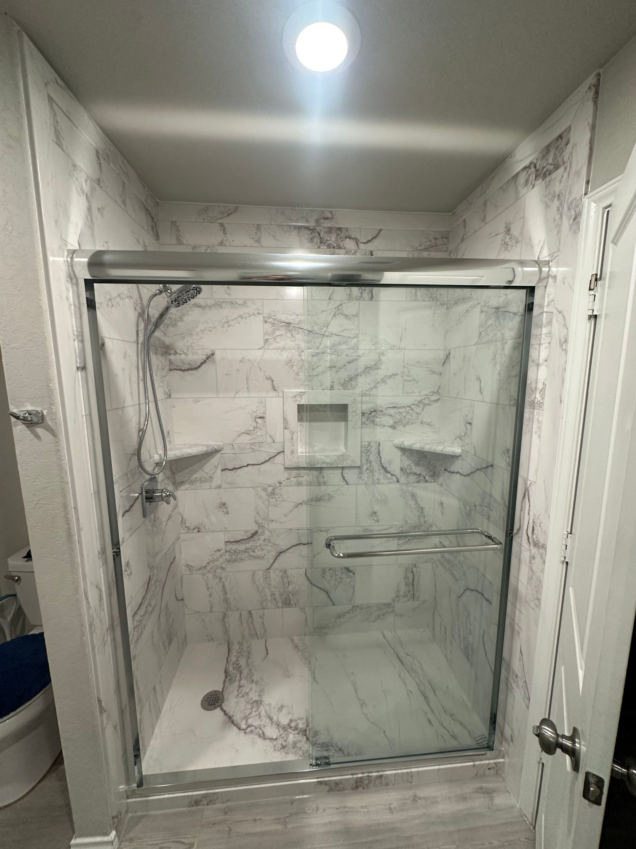 Tub to Shower Conversion in New Braunfels by Lane Lauritsen - The Hill Country, Texas