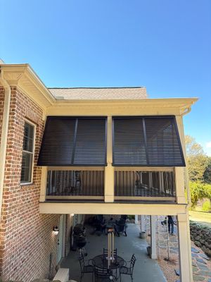Patio exterior shutters in Greer, SC