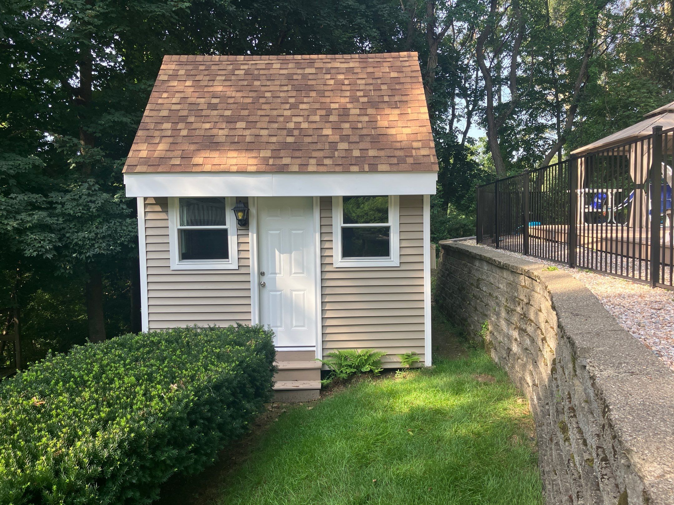 Shed Siding Renewal with Cert Monogram D/4 x 12'6" Clapboard, Natural Clay by DiGiorgi Roofing and Siding Inc