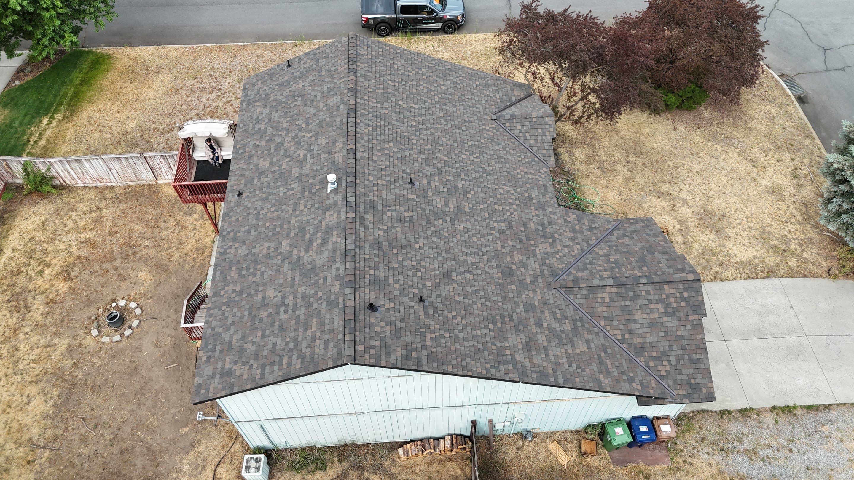 Alpine Roofing project on Atlantic featuring CertainTeed Landmark PRO shingles in Cinder Black.