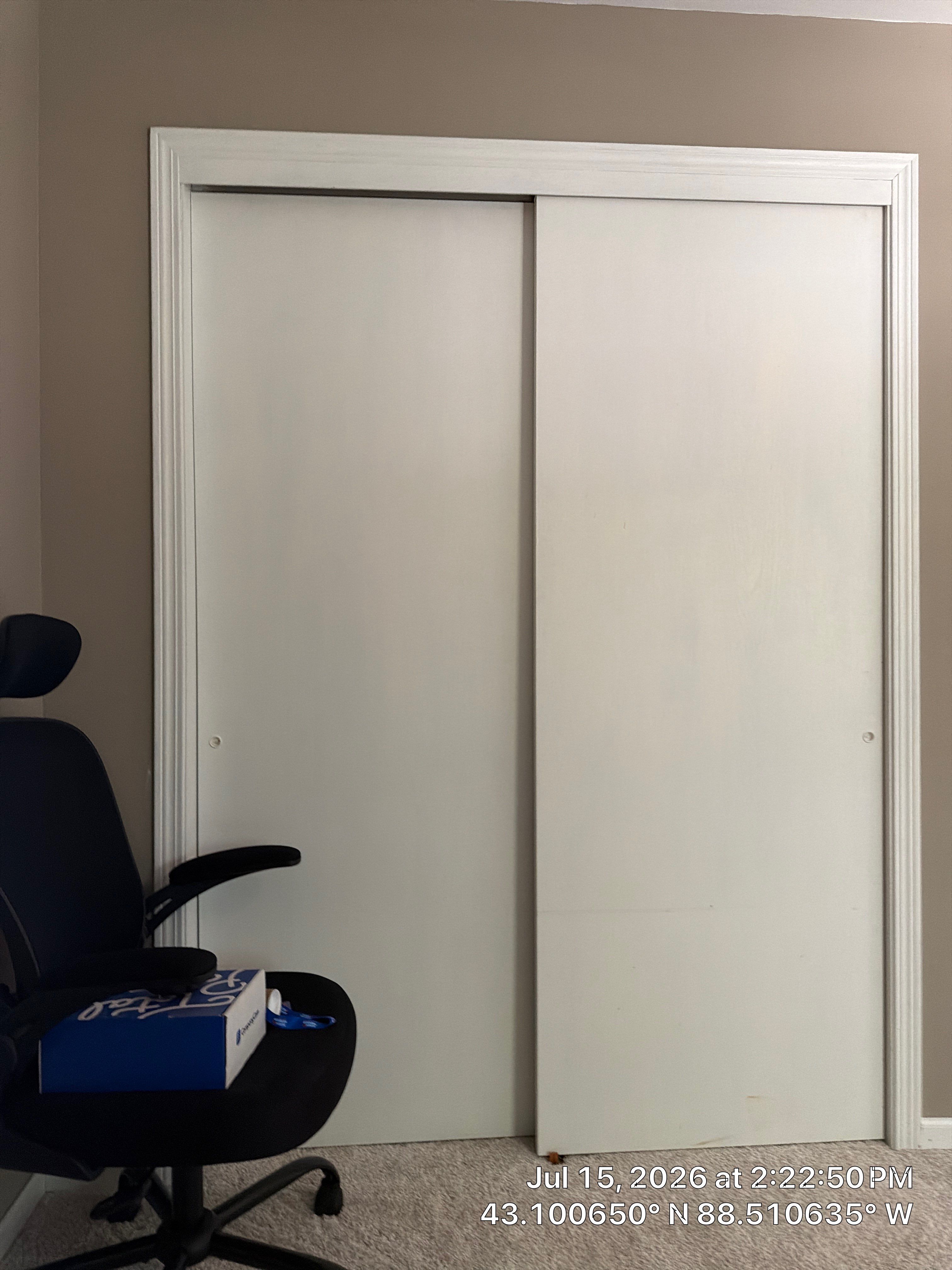 New Sliding Closet Door Installation for Oconomowoc Bedroom by CompanyCam Sales Demo