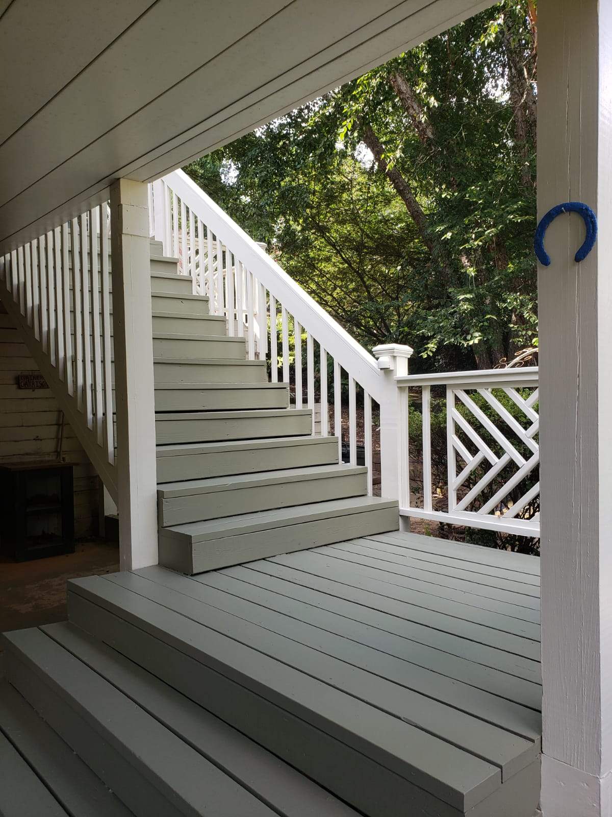 Roswell Deck Restoration Featuring Pressure-Treated Wood and Grey Finish by Swift Home Renovations 