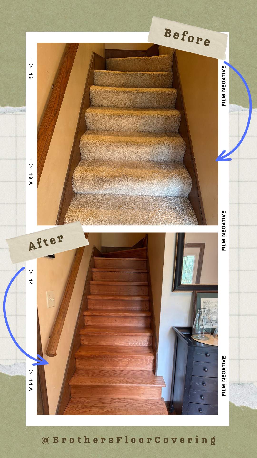 Hardwood Staircase Restoration and Carpet Removal in Zionsville by Brothers Floor Covering INC.