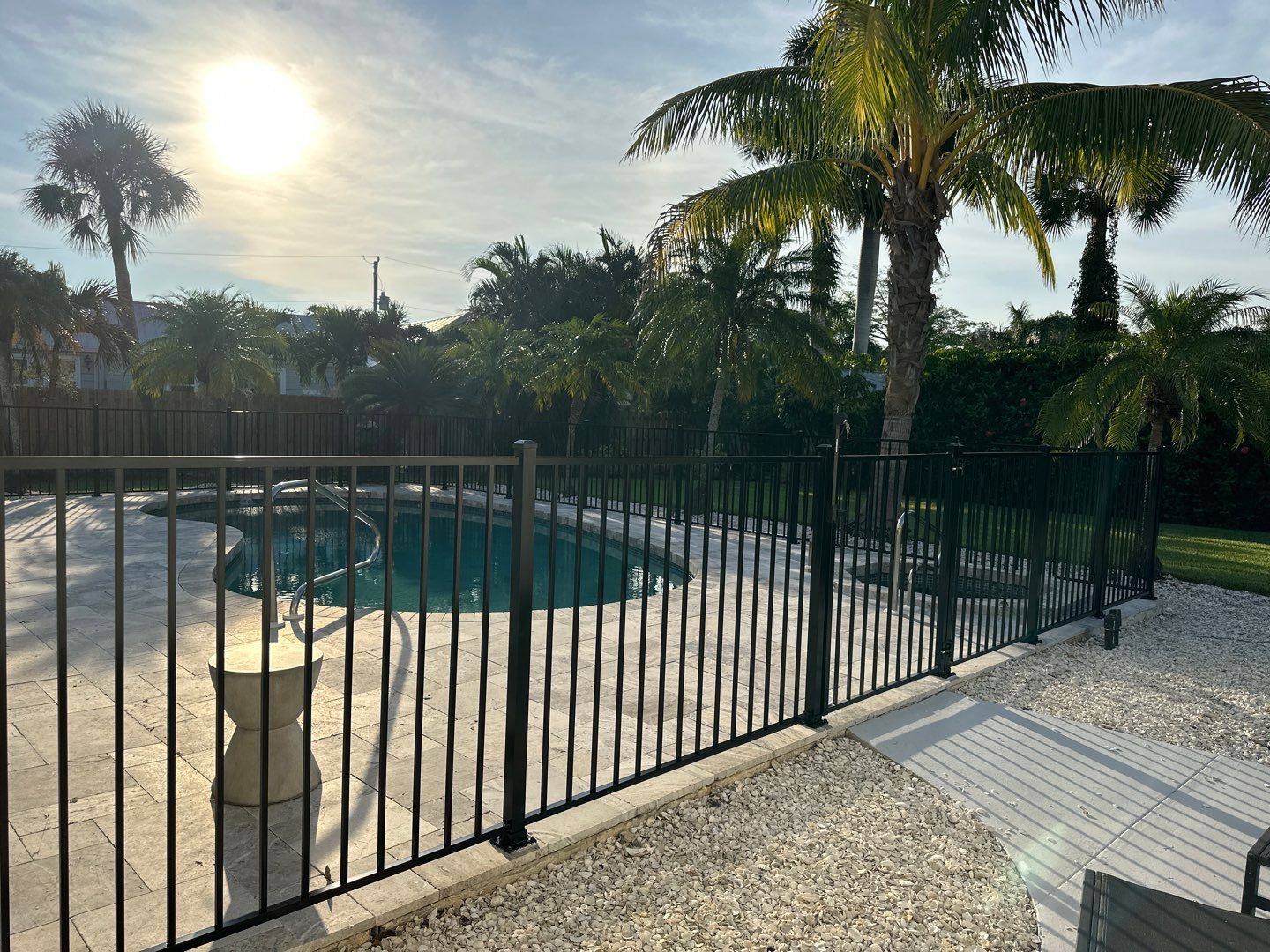 Aluminum Fence Installation using 3 Rail Aluminum Fence by Asap fence and gates, LLC