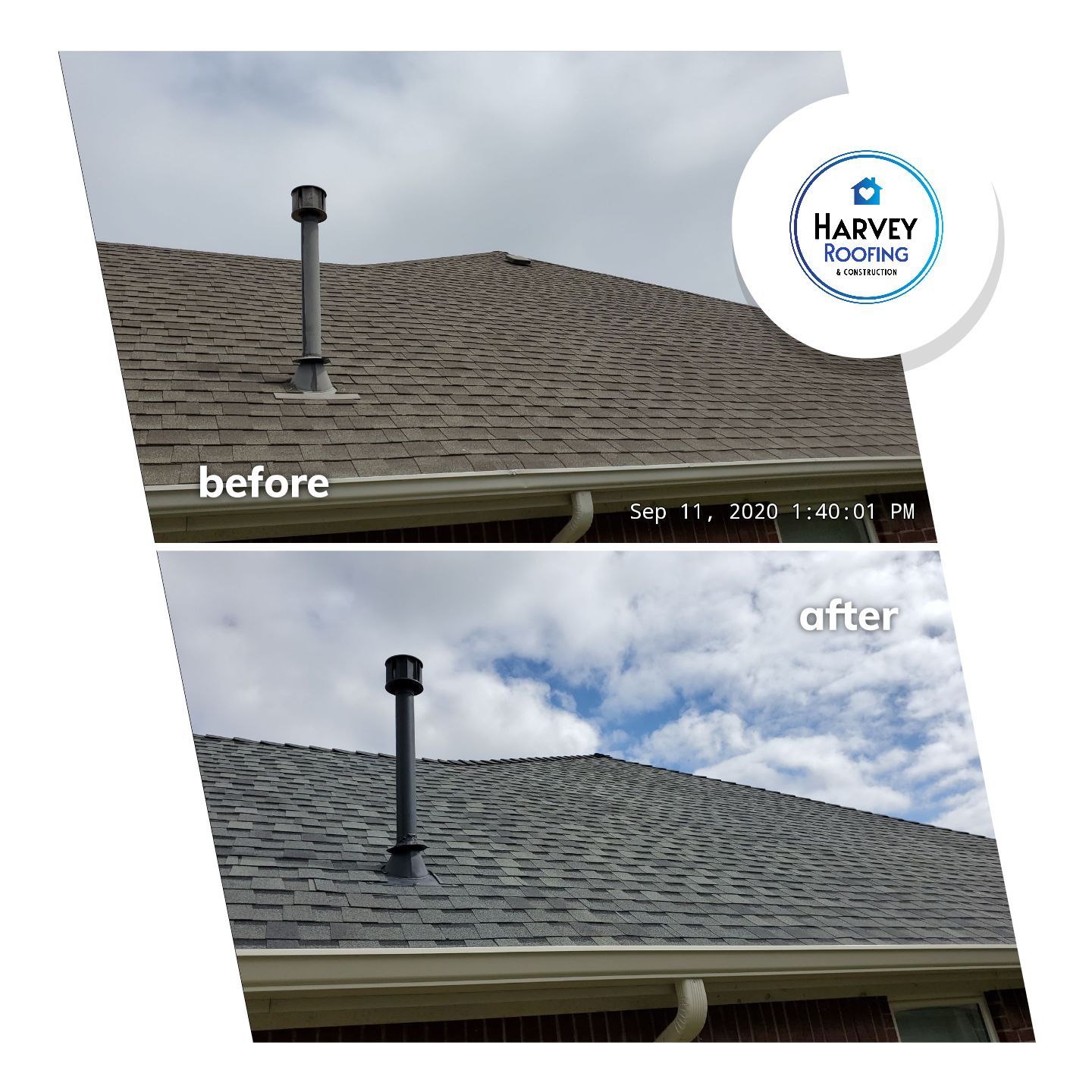 Residential Roofing Installation using ATLAS StormMaster Shake by Harvey Roofing & Construction